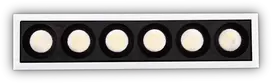 10W LED įleidžiamas šviestuvas LIKA, baltas korpusas/juodas reflektorius, 4000K, 341675