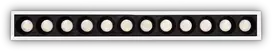 20W LED įleidžiamas šviestuvas LIKA, baltas korpusas/juodas reflektorius, 4000K, 341712