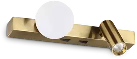 6W LED sieninis šviestuvas PING PONG, žalvario sp., 3000K, 336671