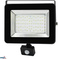 50W LED prožektorius su judesio davikliu LOFOT, juodas, 6000K, IP65