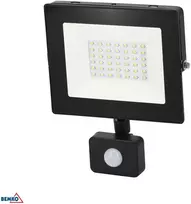 30W LED prožektorius su judesio davikliu KASTEL, juodas, 4000K, IP65, 120°