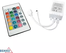 RGB LED juostų valdiklis su nuotolinio valdymo pulteliu 72W