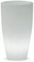 1W LED įkraunamas šviestuvas - gėlių vazonas BAMBU 90 BATTERY, baltas, 6000K/RGB, IP54, su USB jungtimi, dimeriuojamas