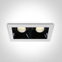 2x6,5W LED įleidžiamas šviestuvas, baltas, 3000K, 50207B/W/W