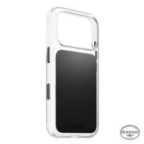 Nomad Skaidrus odinis dėklas, juodas (Horween) - iPhone 18 Pro/17 Pro