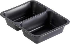 Abena Caterline 645/540 PP juodas 2 skyrių padėklas 227x178x50 mm 216 vnt./dėžėje