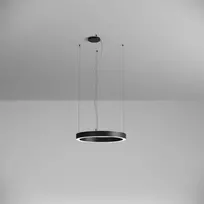 38W LED paviršinis/pakabinamas šviestuvas XAMBIT, juodas, 3000K, 60cm