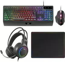 Mars Gaming žaidimų rinkinys „4 viename“ su H-Mech klaviatūra, 3200 DPI pele ir ausinėmis, MCP124PROES