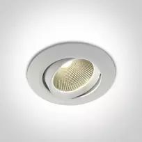 12W LED įleidžiamas, pakreipiamas šviestuvas, baltas, 3000/3500/4000K, dimeriuojamas, 11112/W/V