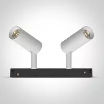 2x6W LED šviestuvas į magnetines sistemas MINI/MIDI/MAXI/P&P, baltas, 3000/3500/4000K, 48V, 38°, 42108A/W/V