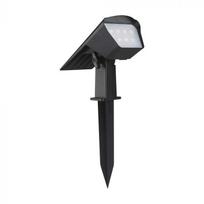 Sieninis šviestuvas V-tac 1,3W LED įsmeigiamas/sieninis lauko šviestuvas, juodas, 3000/4000/6400K, su saulės baterija