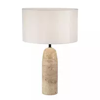 Stalo šviestuvas, E27, baltas gaubtas / smėlio sp. korpusas, 25428