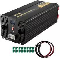 Galingas 6000W įtampos keitiklis 12V į 230V LCD, avarinis inverteris automobiliui, keitiklis iš DC į AC