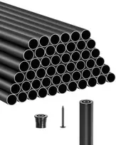 Aliuminio laiptų baliustrados, 660 mm juodi strypai, turėklų stulpeliai, 19 mm diametro laiptų dalys, balkonų turėklų baliustrados, terasos turėklų stulpeliai