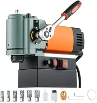 Magnetinis gręžtuvas 1300W, 35mm, metalinis, apsauga, aušinimas + grąžtai 6 vnt. kompaktiškas, mažas