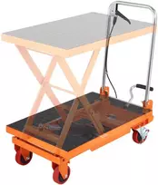 Hidraulinis keltuvas 150 kg, 720 mm, rankinis žirklinis su 4 ratukais, krovinių vežimėlis, platforminis keltuvas