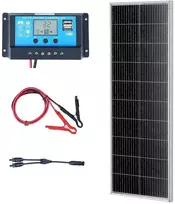 100W Monokristalinis Saulės Baterijų Komplektas, 12V Įkroviklis, Kemperiui, Valčiai, Stovyklavimui, Nameliui ant Ratų, Jachtai