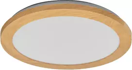 Lubinis šviestuvas 22W LED paviršinis vonios šviestuvas ORBIS DISC, medienos sp., 3000/4000K, IP44