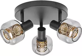 Lubinis šviestuvas Paviršinis šviestuvas SPOT FIREFLY, 3xE14, juodas, su 3x2,8W 2700K dimeriuojamom LED lemputėmis