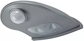 Sieninis šviestuvas 0,95W LED sieninis lauko šviestuvas DOOR, sidabro sp., 4000K, su baterija ir judesio davikliu, IP54