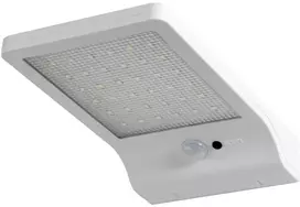 Sieninis šviestuvas 3W LED sieninis lauko šviestuvas DOOR, baltas, 4000K, su saulės baterija ir judesio davikliu, IP44