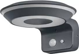 Sieninis šviestuvas 3,6W LED sieninis fasado šviestuvas ENDURA STYLE, tamsiai pilkas, 3000K, su saulės baterija ir judesio davikliu, IP44