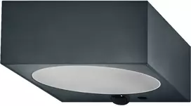 Sieninis šviestuvas 10,7W LED sieninis fasado šviestuvas ENDURA STYLE, tamsiai pilkas, 3000K, dimeriuojamas, su judesio davikliu ir saulės baterija