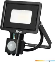 10W LED prožektorius su judesio davikliu MHC, juodas, 6500K, IP65
