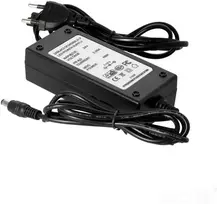 48W LED maitinimo šaltinis su kištuku į lizdą, 24V, juodas, IP20