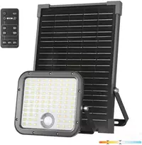 30W LED prožektorius su saulės baterija MHCS, juodas, 3000/4000K, su judesio davikliu, IP65