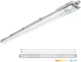Linijinis šviestuvas G2, pilkas, su 2x LED T8 18W 120cm 6500K lempomis, IP65