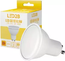 8,5W LED lemputė, GU10, balta, 3000K, 100°