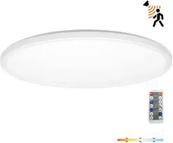 32W LED lubinis šviestuvas NIVERA CIRCLE, baltas, 3000/4000/6000K, su judesio davikliu, IP54