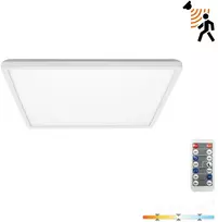 12W LED lubinis šviestuvas NIVERA SQUARE, baltas, 3000/4000/6000K, su judesio davikliu, IP54