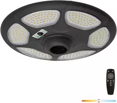 25W LED gatvės šviestuvas su saulės baterija SOLSUMI CIRCLE, juodas, 4000K, su judesio davikliu, IP54