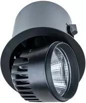 34W LED įleidžiamo montavimo šviestuvas TANTO, juodas, 3000K