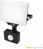 20W LED prožektorius su judesio davikliu DELYO MHNC, juodas, 4000K, IP54