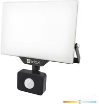 50W LED prožektorius su judesio davikliu DELYO MHNC, juodas, 4000K, IP54