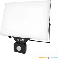 100W LED prožektorius su judesio davikliu DELYO MHNC, juodas, 4000K, IP54