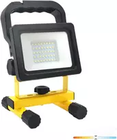 20W LED įkraunamas prožektorius su stovu TIGRA, juodas, 4000K, IP54