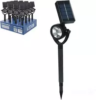 0,06W LED įsmeigiamas šviestuvas su saulės baterija LANCE, juodas, 4000K, IP44