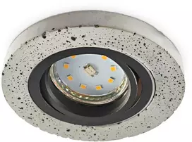 LED įleidžiamo montavimo šviestuvas BARI ROUND, juodas, be cokolio