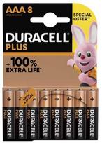 Baterijos, Duracell PLUS POWER, AAA šarminės, pakuotė po 8 vnt.