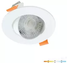 3/5/7W LED įleidžiamas pakreipiamas šviestuvas BRINO, baltas, 3000/4000/6500K