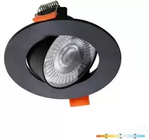 3/5/7W LED įleidžiamas pakreipiamas šviestuvas BRINO, juodas, 3000/4000/6500K