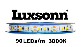 11W/m LED juosta LUXSONN, 90 LED/m, 12V, 3000K
