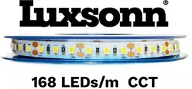 19,2W/m LED juosta LUXSONN, DC24, 168 LED/m, 2700-6500K, 5m ritė