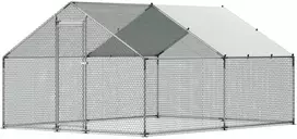 VEVOR Didelis metalinis vištidės aptvaras 3 x 4 x 2 m