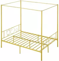 VEVOR Metalinė baldakimo lova su minimalistine galvūgalve