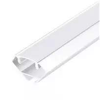 LED kampinis profilis N01, baltas, 2m, su dangteliu ir užbaigimais